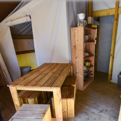 Safarizelt 4 personen - Lodge 2 Kleeblätter 2 Schlafzimmer, 1 Badezimmer