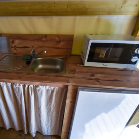 Safarizelt 4 personen - Lodge 2 Kleeblätter 2 Schlafzimmer, 1 Badezimmer