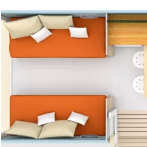 TENTE 4 personnes - Tente 2 trèfles 2 chambres - sans sanitaire