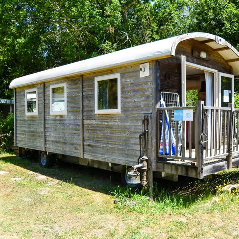 Glamping 4 personas - Caravana de 2 dormitorios y 2 tréboles