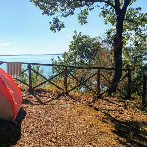 Stellplatz - Großes Zelt und/oder mit Blick auf den See 1/6 Pers.
