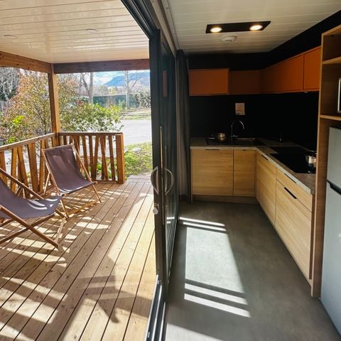 CHALET 4 personnes - Premium 32m² - 2 chambres  (CLIM + TV + Plancha)