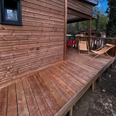 CHALET 4 persone - Chalet PMR Premium 35m² - 2 camere (CLIM + TV + Plancha) ***NUOVO 2025 !!!