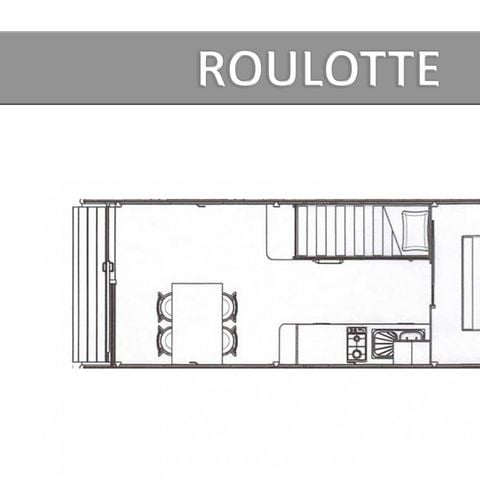 Accommodation 4 persons - ROULOTTE. ECO