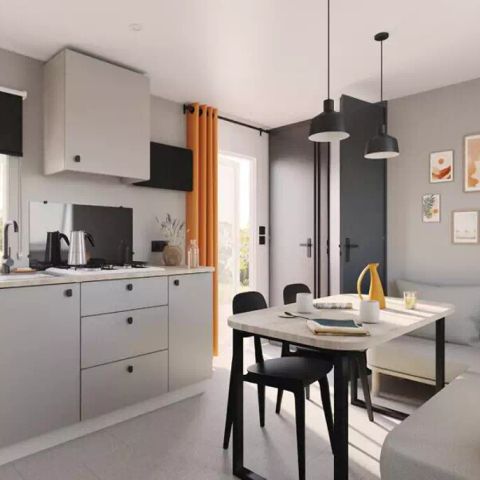 Mobilheim 4 personen - Mobilheim | Comfort | 2 Zi. | 4 Pers. | Erhöhte Terrasse | 1 Bad | Clim.