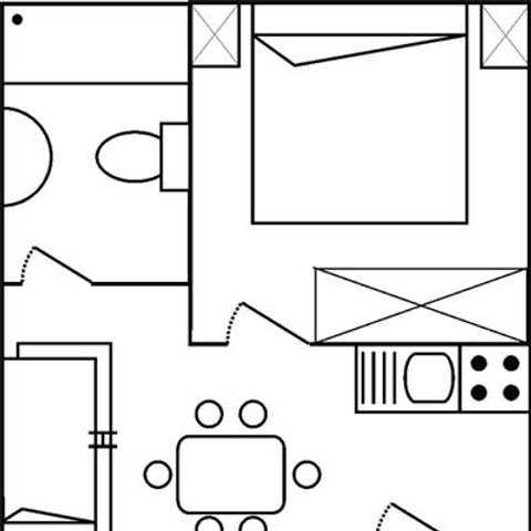 Bungalow 4 personnes