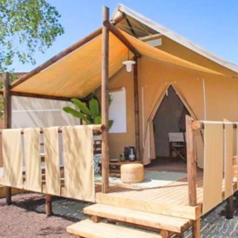 Glampingtent 4 personen - JUNGLE LODGE zonder sanitair, zonder water