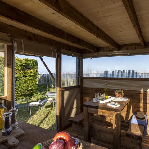 Canvas and wooden tent 4 persons - Bivouac Insolite 2 bedrooms