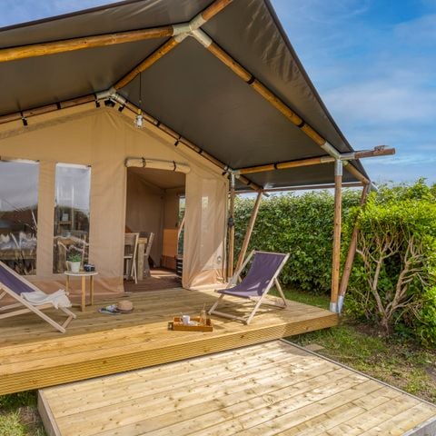 Canvas and wooden tent 5 persons - Lodge (without sanitary facilities)