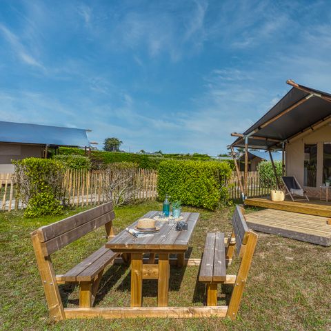 Canvas and wooden tent 5 persons - Lodge (without sanitary facilities)