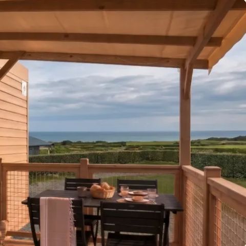 Stacaravan 2 personen - PREMIUM-cottage met uitzicht op zee - 1 slaapkamer