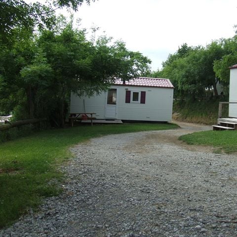 Stacaravan 4 personen - Mobile chalet - een kruising tussen een chalet en een stacaravan - zonder sanitaire voorzieningen
