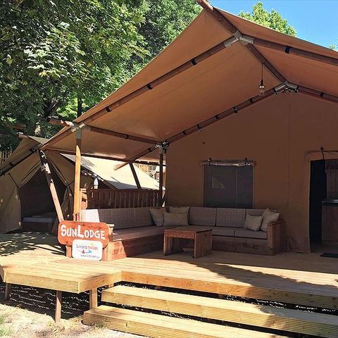 Tente en toile et en bois 7 personnes - Sun Lodge Taiga et Kambi