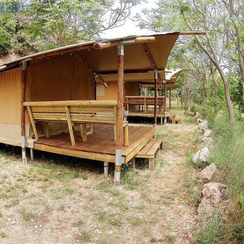 UNIEKE ACCOMMODATIE 3 personen - VACARES glamping luxe tent