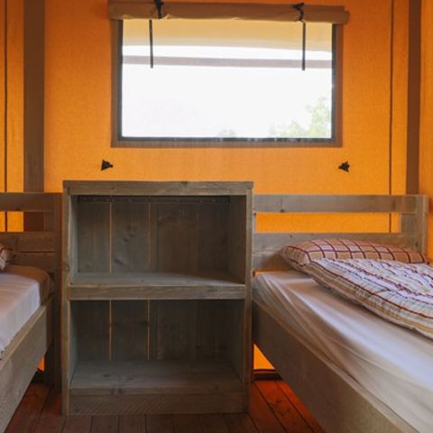 TENTE TOILE ET BOIS 6 personnes - Tente Safari Lodge | 3 Ch. | 6 Pers. | 1 SDB | Clim.