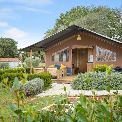 Tente en toile et en bois 6 personnes - Tente Safari Lodge (6P)