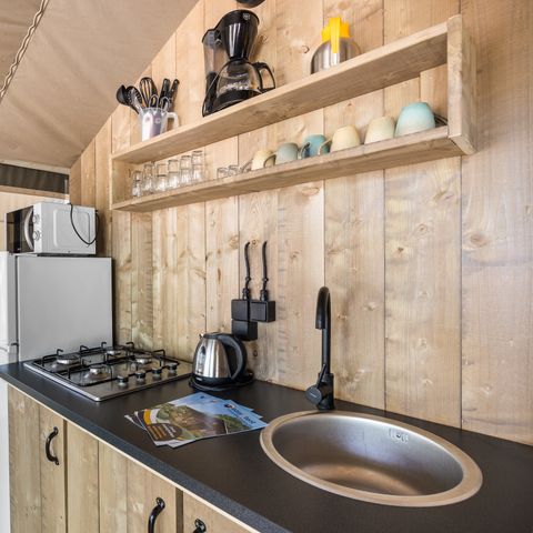 TENDA IN TELA E LEGNO 6 persone - Aminess Maravea - Tenda Safari + servizi igienici (6P)