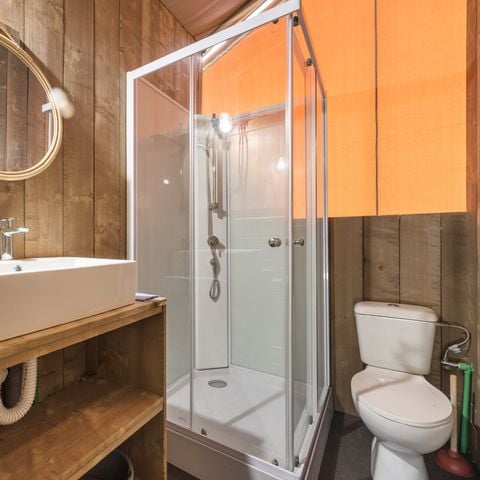 TENTE TOILE ET BOIS 4 personnes - Aminess Maravea - Tente Safari + sanitaires (4P)