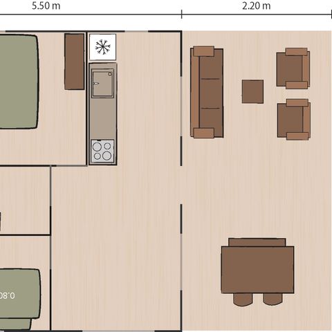 Safaritent 4 personen - Safaritent + sanitair (4P)