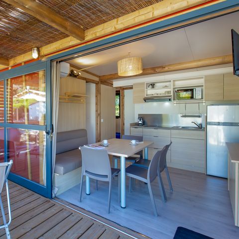 CHALET 4 personen - Chalet Mistral 25m² - airconditioning - 2 kamers - terras 12m² 4/5 pers.