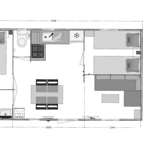 CASA MOBILE 5 persone - Bermuda - Aria condizionata - TV