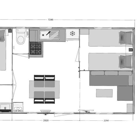 Mobilheim 5 Personen - Bermuda - Klima - TV
