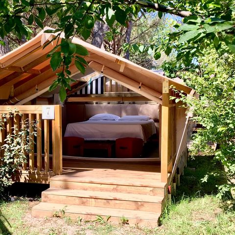 Tente en toile et en bois 2 personnes - Mini Lodge Tent