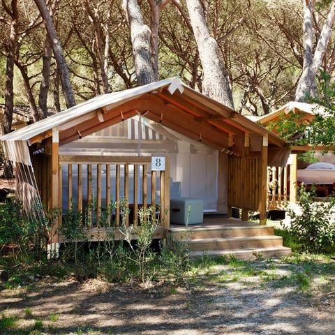 CANVAS AND WOOD TENT 2 people - Mini Lodge Tent