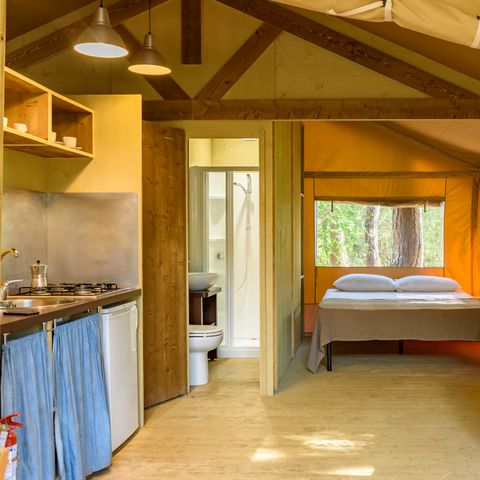 Tienda de lona y madera 6 personas - Albergue Big Country
