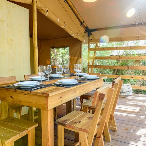 Tienda de lona y madera 6 personas - Albergue Big Country