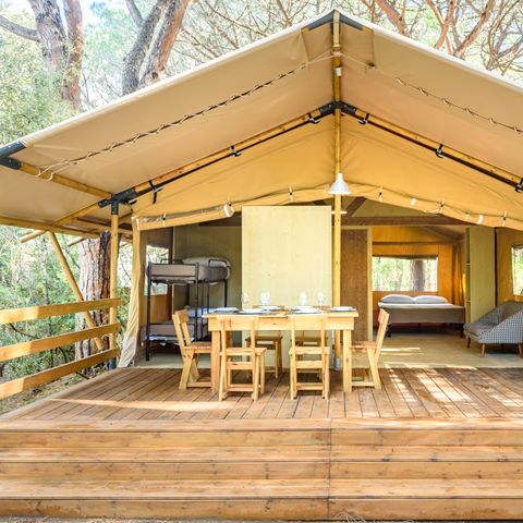 Tienda de lona y madera 6 personas - Albergue Big Country