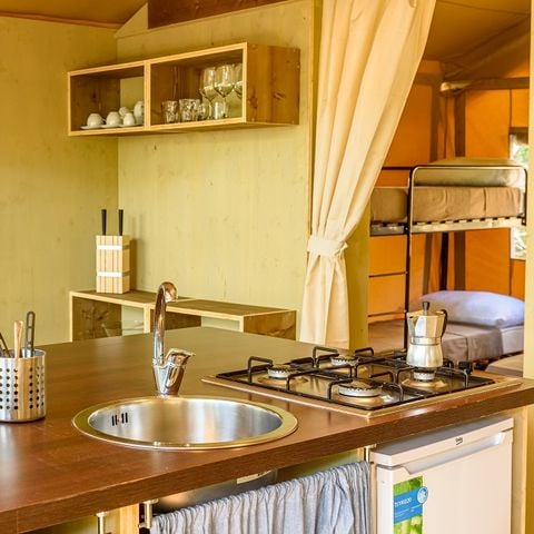 Tente en toile et en bois 5 personnes - Country Lodge