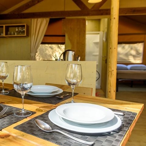 Tente en toile et en bois 5 personnes - Country Lodge