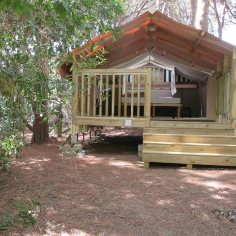Tienda de lona y madera 2 personas - Mini Lodge - sin instalaciones sanitarias