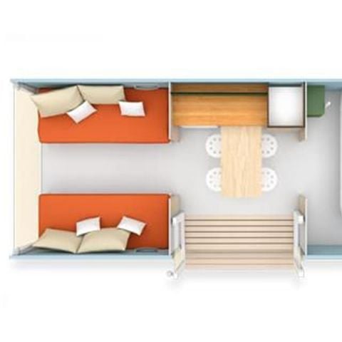 Zelt 2 personen - Cocosweet – 18 m² – 2 Schlafzimmer ohne Sanitäranlagen – Preis gilt für 2 Personen
