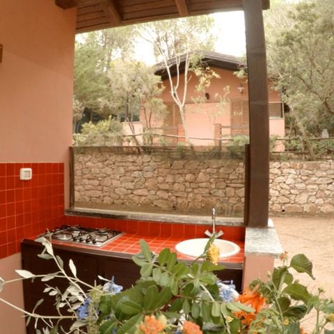 Bungalow 7 personen - TIPO C (2 bungalows samen: 2 keukens, 2 badkamers)