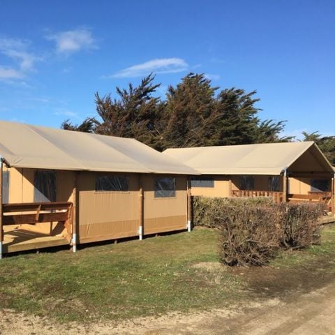 Canvas and wooden tent 5 persons - Woody Tent 25m² 2Bedrooms WITHOUT SANITATION