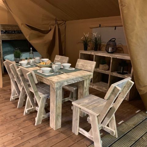 Safarizelt 5 Personen - Zelt Woody 25m² 2Zimmer OHNE SANITÄREN