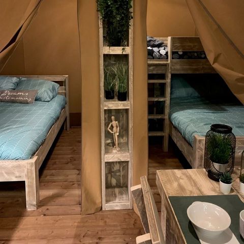 Canvas and wooden tent 5 persons - Woody Tent 25m² 2Bedrooms WITHOUT SANITATION
