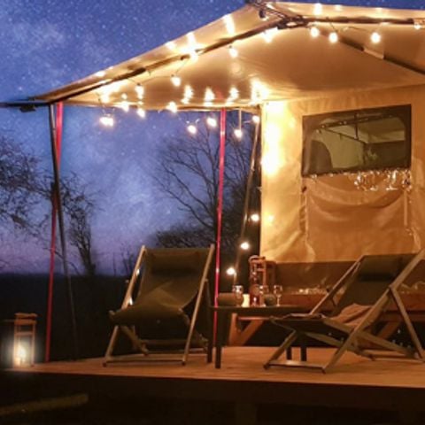 Glampingtent 6 personen - Hypitipy 23m²- 2 slaapkamers- geen sanitair