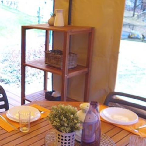 Glampingtent 6 personen - Hypitipy 23m²- 2 kamers - geen sanitair