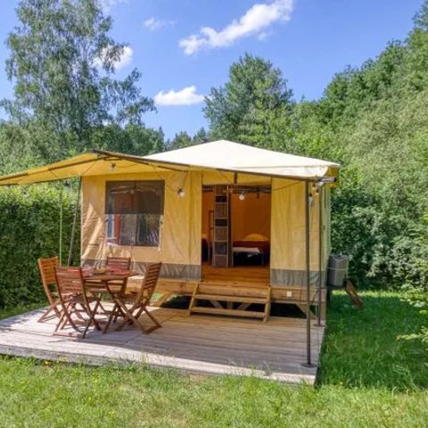 Glampingtent 6 personen - Hypitipy 23m²- 2 kamers - geen sanitair