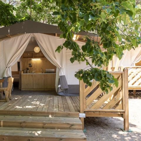 Tent van canvas en hout 5 personen - LODGE TENT