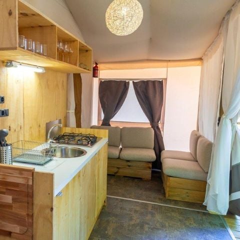 Tent van canvas en hout 5 personen - LODGE TENT