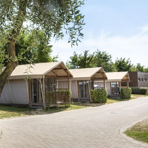Tente en toile et en bois 2 personnes - Hu Glamp Smart	Tenda