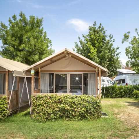 Tente en toile et en bois 2 personnes - Hu Glamp Smart	Tenda