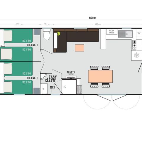 Mobile home 6 persons - AQUA