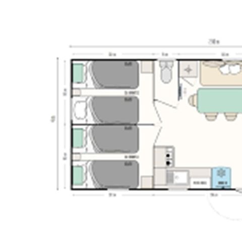 MOBILHOME 4 personas - SUPER TITANIA
