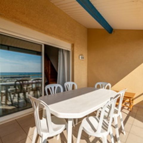 Apartement 8 Personen - 2 Zimmer mit Schlafbereich 8 Personen - Meerblick