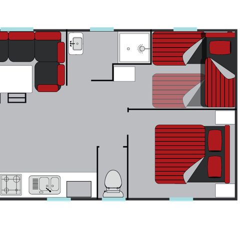 Mobilhome 5 personnes - Loggia Bay 2